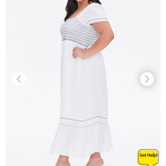 NWT Cream and Navy Blue Maxi Dress Size 1X or Size 2X - Picture 3 of 6